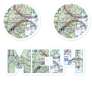 Bald Mountain Airport (ME14) VFR Sectional Sticker Pack