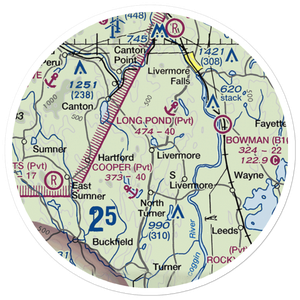 Brettuns Pond Seaplane Base (ME12) VFR Sectional Sticker (20 mile)