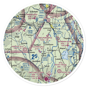 Brettuns Pond Seaplane Base (ME12) VFR Sectional Sticker (30 mile)