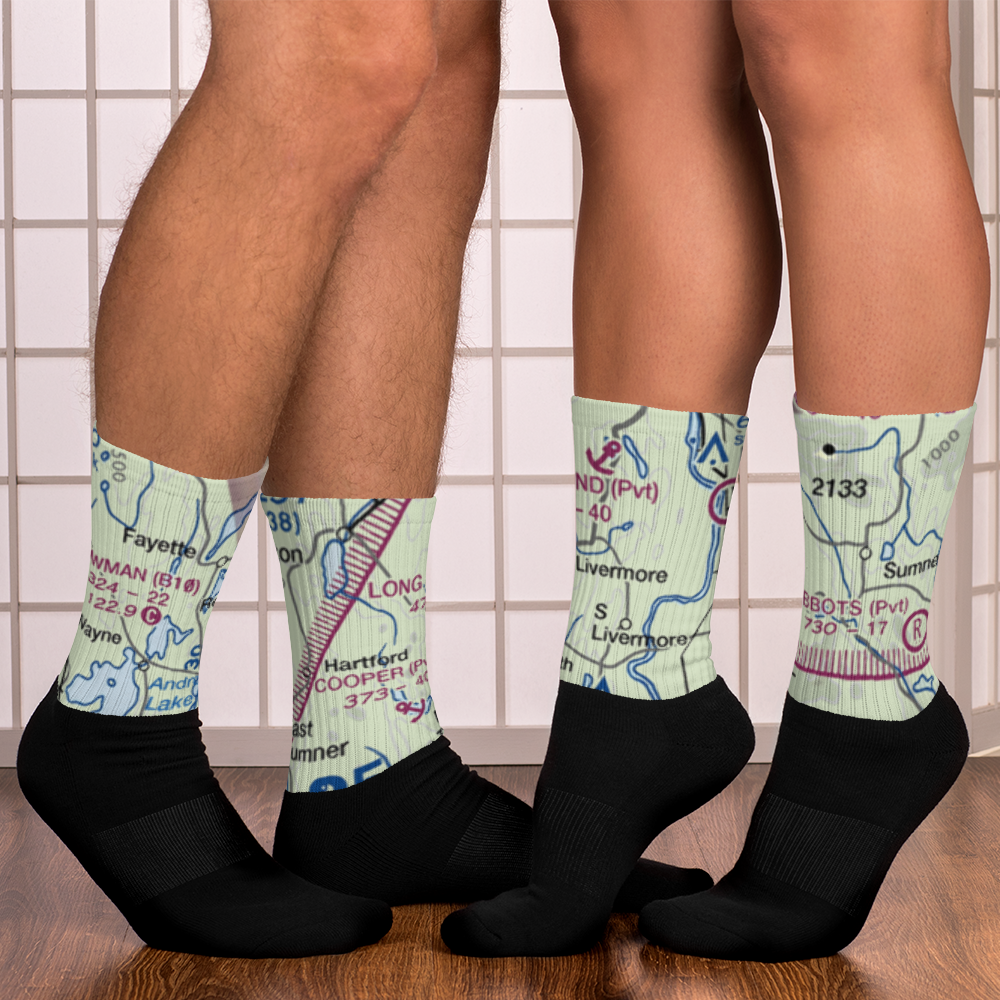 Brettuns Pond Seaplane Base (ME12) VFR Sectional Socks 