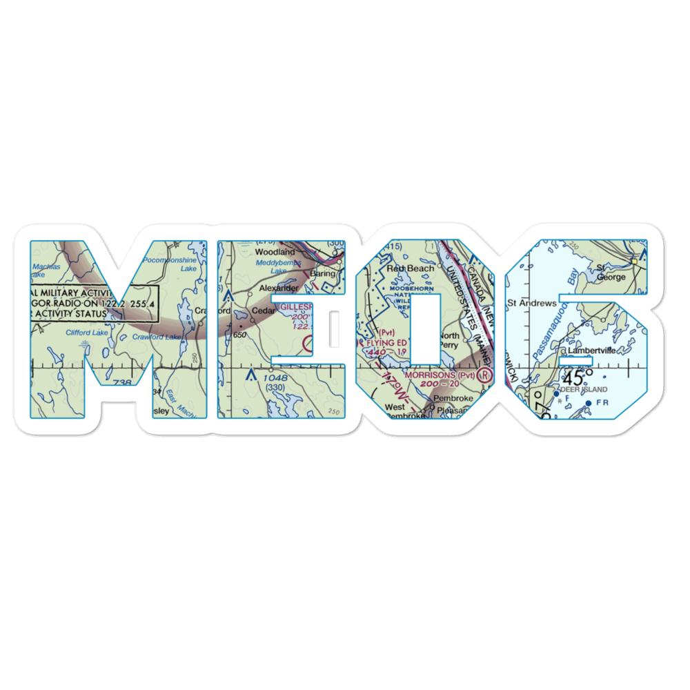 Flying Ed Airport (ME06) VFR Sectional Sticker 