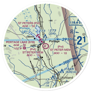Allen St Peter Memorial Airport (ME05) VFR Sectional Sticker (20 mile)