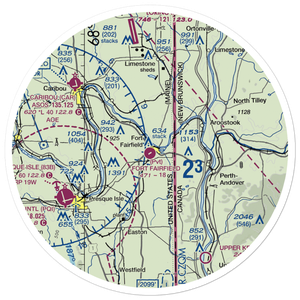 Fort Fairfield Airport (ME00) VFR Sectional Sticker (30 mile)