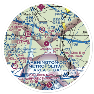 Lanseair Farms Airport (MD97) VFR Sectional Sticker (20 mile)