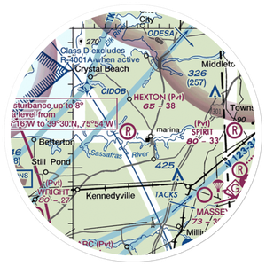 Hexton Farms Airport (MD93) VFR Sectional Sticker (20 mile)