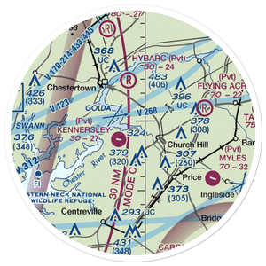 Saxon Farms Airport (MD91) VFR Sectional Sticker (20 mile)