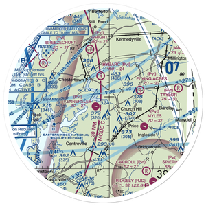Saxon Farms Airport (MD91) VFR Sectional Sticker (30 mile)