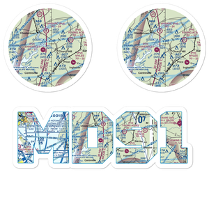 Saxon Farms Airport (MD91) VFR Sectional Sticker Pack