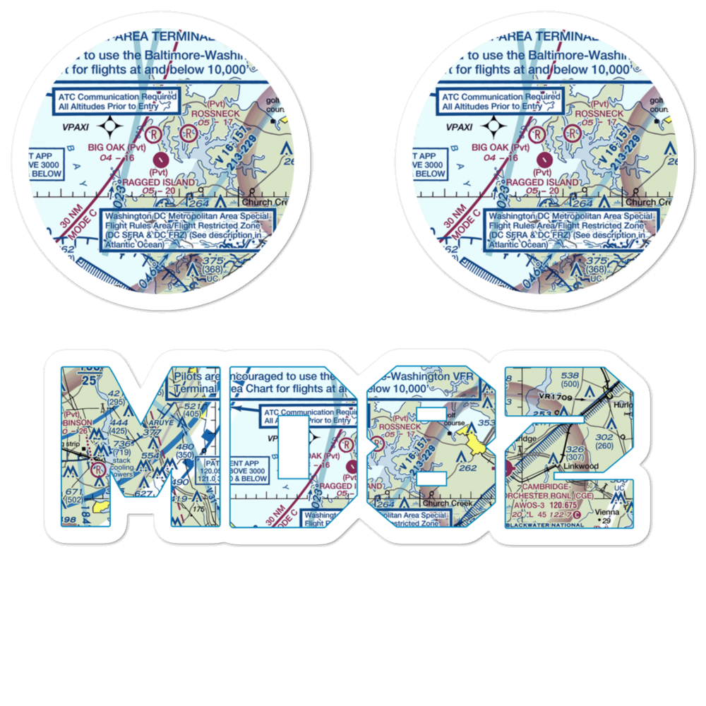 Ragged Island Airport (MD82) VFR Sectional Sticker Pack 