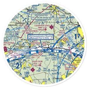 Woodbine Airport (MD78) VFR Sectional Sticker (30 mile)