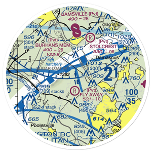 Flying M Farms Airport (MD77) VFR Sectional Sticker (20 mile)
