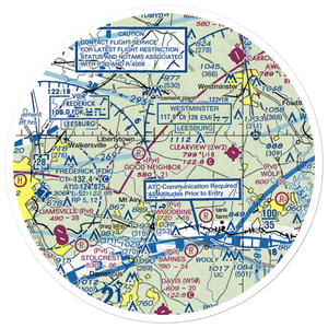 Happy Landings Farm Airport (MD73) VFR Sectional Sticker (30 mile)