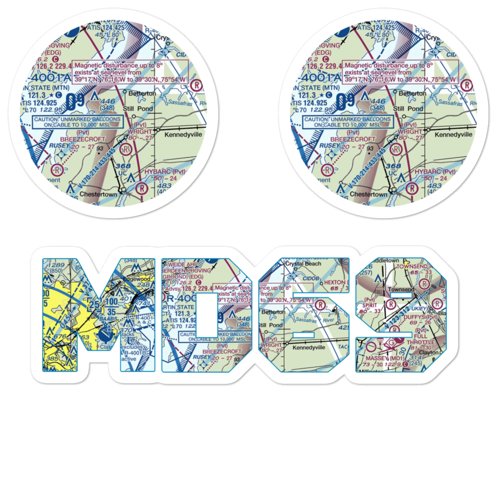 Harris Airport (MD69) VFR Sectional Sticker Pack 
