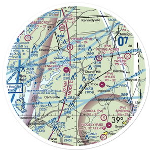Church Hill Airport (MD62) VFR Sectional Sticker (30 mile)