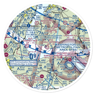 Holly Springs Farm Airport (MD55) VFR Sectional Sticker (30 mile)