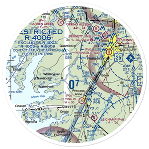 Mac Kinnis Airport (MD53) VFR Sectional Sticker (30 mile)