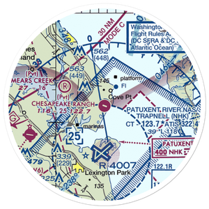 Chesapeake Ranch Airstrip (MD50) VFR Sectional Sticker (20 mile)