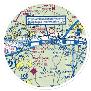 Barnes Airport (MD47) VFR Sectional Sticker (20 mile)