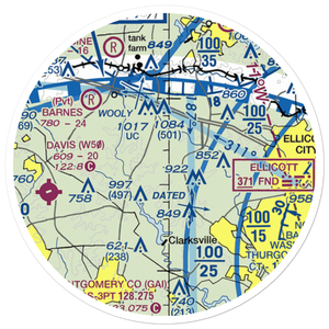 Glenair Airport (MD46) VFR Sectional Sticker (20 mile)