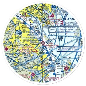 Mountain Road Airport (MD43) VFR Sectional Sticker (30 mile)