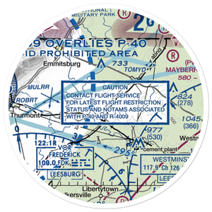 Keymar Airpark (MD42) VFR Sectional Sticker (20 mile)