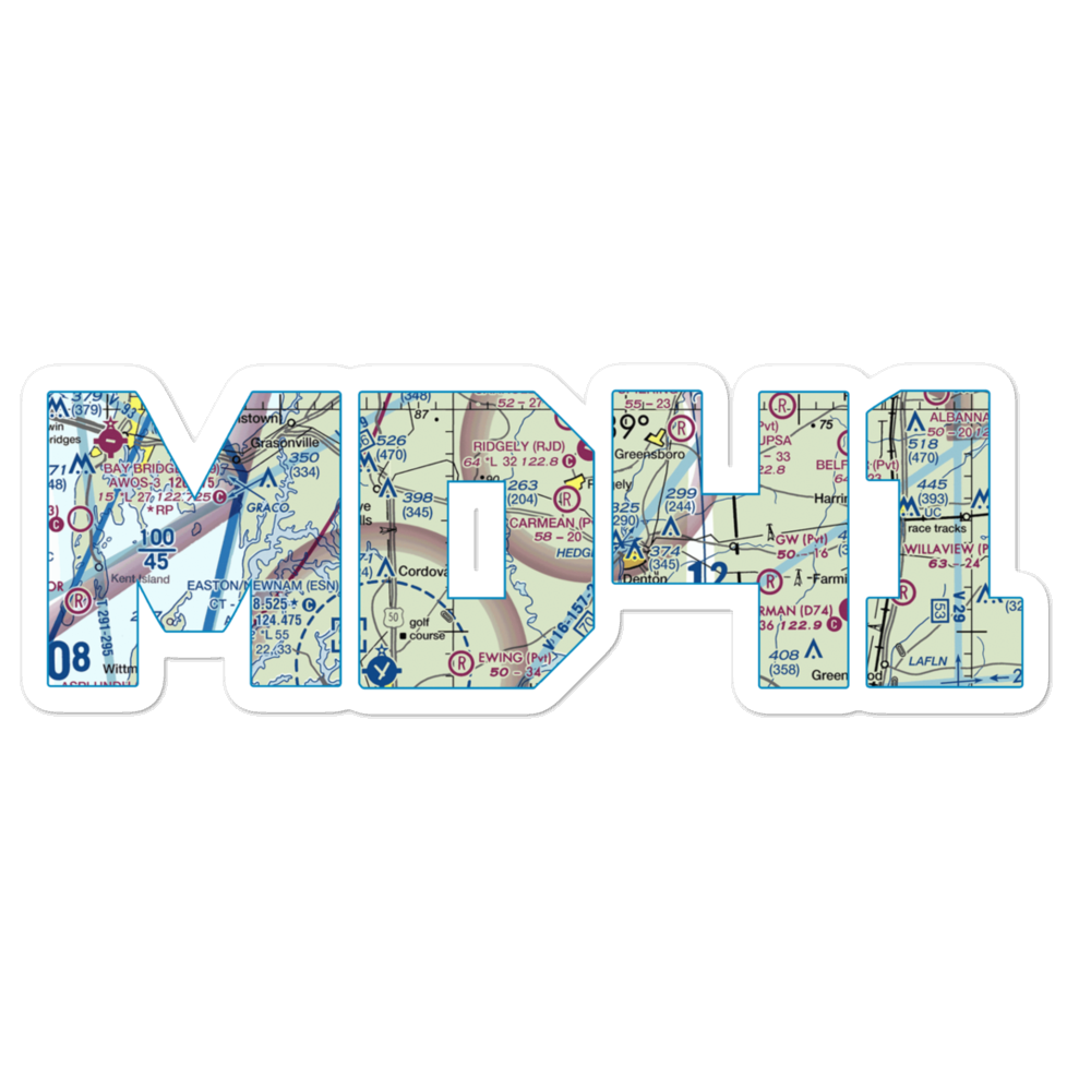 Gary Field (MD41) VFR Sectional Sticker 