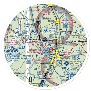 Spring Hill Airport (MD35) VFR Sectional Sticker (30 mile)