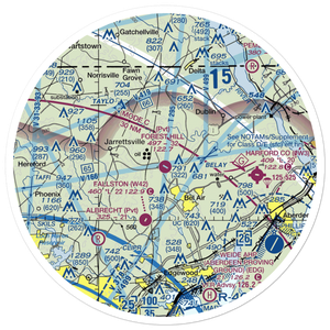Forest Hill Airport (MD31) VFR Sectional Sticker (30 mile)