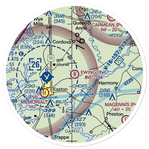 Ewing Airport (MD28) VFR Sectional Sticker (20 mile)