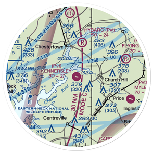 Kennersley Airport (MD23) VFR Sectional Sticker (20 mile)