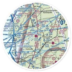 Kennersley Airport (MD23) VFR Sectional Sticker (30 mile)