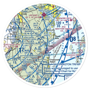 Deale Airport (MD22) VFR Sectional Sticker (30 mile)