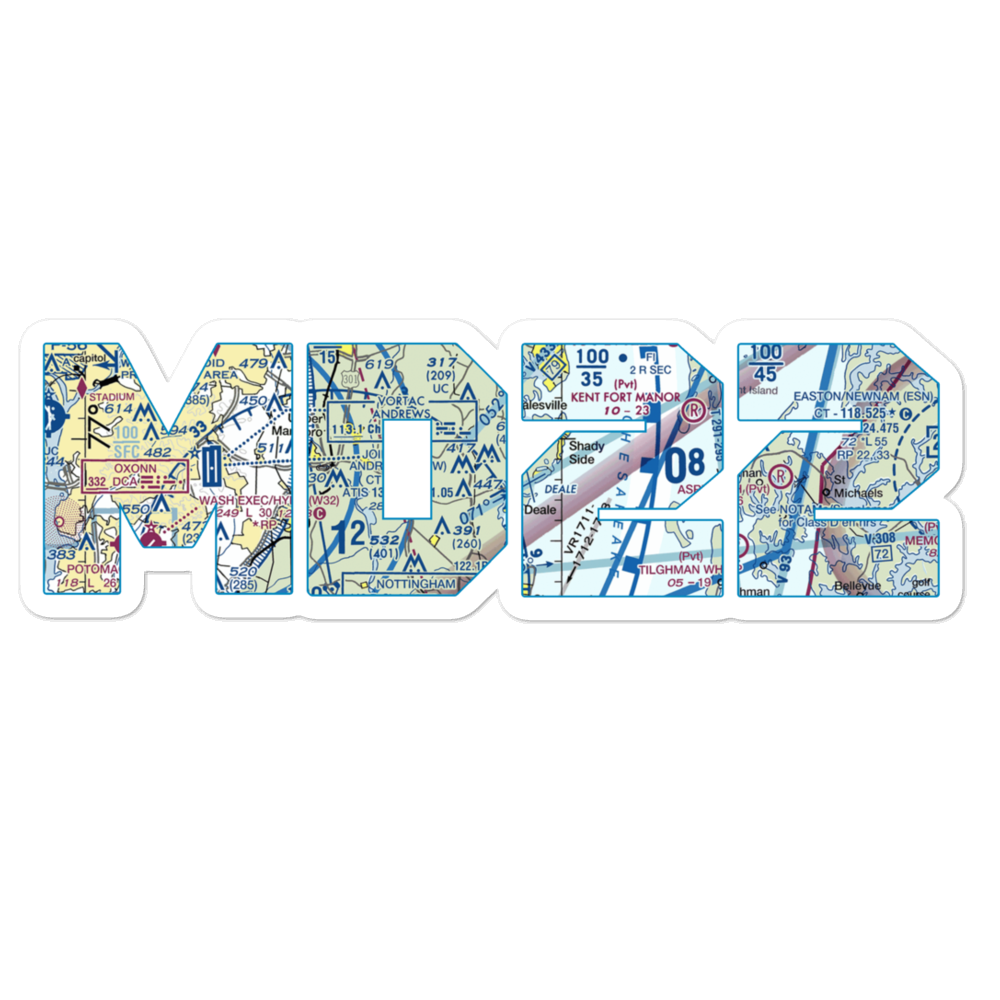 Deale Airport (MD22) VFR Sectional Sticker 