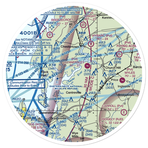 Ashland Landing Farm Airport (MD21) VFR Sectional Sticker (30 mile)