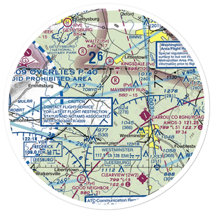Greer Airport (MD20) VFR Sectional Sticker (30 mile)