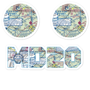 Greer Airport (MD20) VFR Sectional Sticker Pack