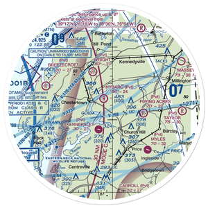 Hybarc Farm Airport (MD19) VFR Sectional Sticker (30 mile)