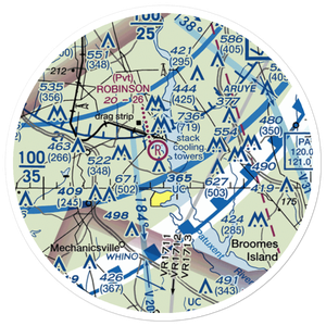 Robinson Private Airport (MD14) VFR Sectional Sticker (20 mile)