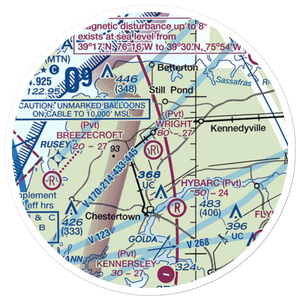 Wright Field (MD11) VFR Sectional Sticker (20 mile)