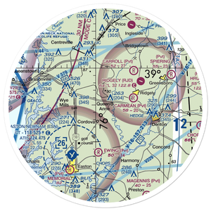 Meadow Brook Airport (MD09) VFR Sectional Sticker (30 mile)