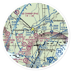 Fair's Airport (MD00) VFR Sectional Sticker (20 mile)