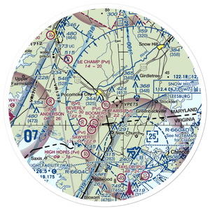 Fair's Airport (MD00) VFR Sectional Sticker (30 mile)