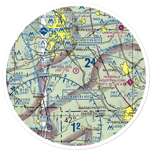 Waters Airport (MA97) VFR Sectional Sticker (30 mile)