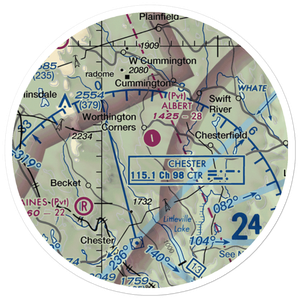 Albert Farms Airport (MA88) VFR Sectional Sticker (20 mile)