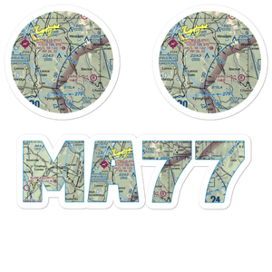 Blueberry Hill Airport (MA77) VFR Sectional Sticker Pack