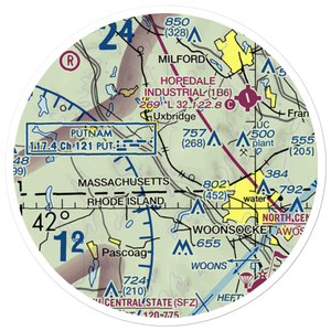 Sky Glen Airport (MA75) VFR Sectional Sticker (20 mile)