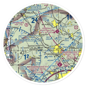 Sky Glen Airport (MA75) VFR Sectional Sticker (30 mile)
