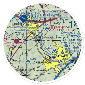 Larson's Seaplane Base (MA74) VFR Sectional Sticker (20 mile)