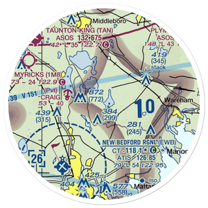 Island Air Service Seaplane Base (MA65) VFR Sectional Sticker (20 mile)