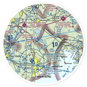 Island Air Service Seaplane Base (MA65) VFR Sectional Sticker (30 mile)